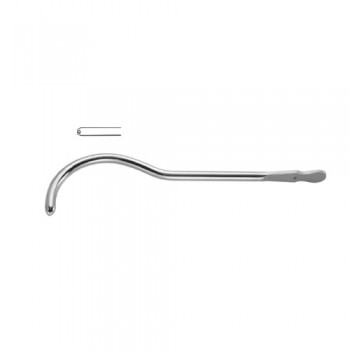 Guyon Urethral Sound / Dilating Bougie 24 Charr. Brass - Chrome Plated, 26.5 cm - 10 1/2"